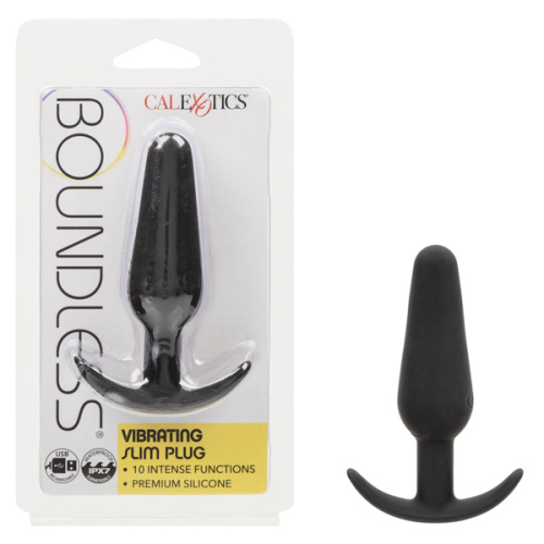 Boundless Vibrating Slim Plug - Black  4