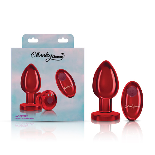 Vibrating Red Metal Remote Plug - Lg  4