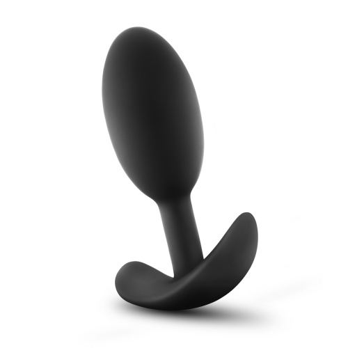 Anal Adventures - Platinum - Silicone Vibra Slim  Plug -Medium - Black  4