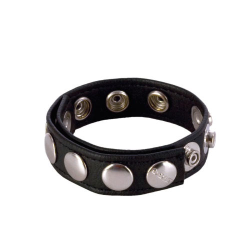 Colt 8 Snap Fastener Leather Strap - Black  2