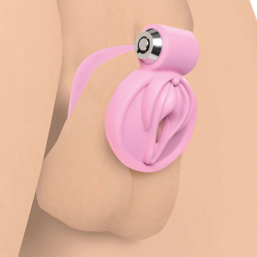 Pussification Vulva Chastity Cage - Pink  4
