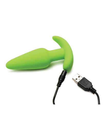 Glow in the Dark Butt Plug With Remote - Green  4