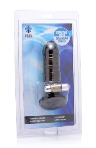 Vibrating Girth Enhancing Sheath - Black  2
