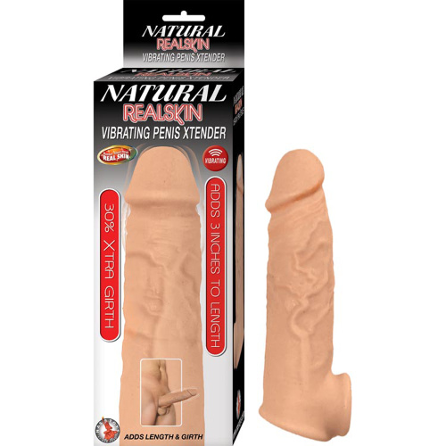 Natural Realskin Vibrating Penis Xtender  2