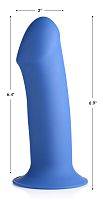 Squeezable Thick Phallic Dildo - Blue