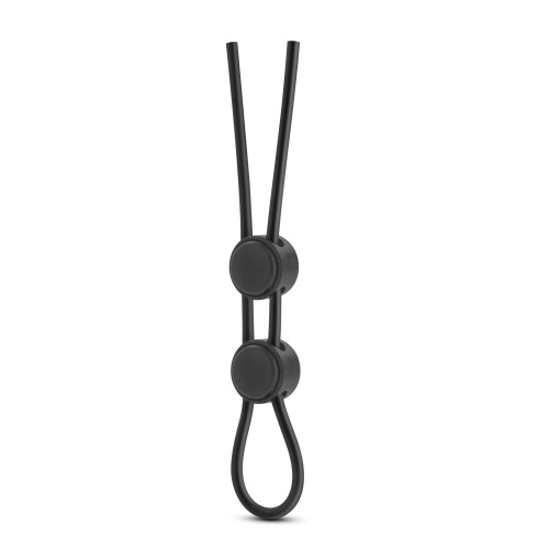 Stay Hard - Silicone Double Loop Cock Ring  - Black  2