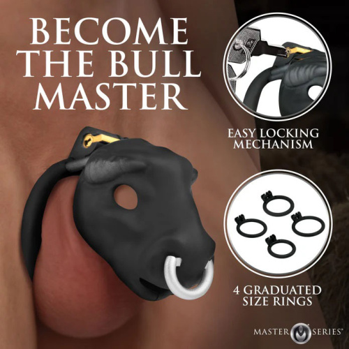 Bull Chastity Cage - Black  3