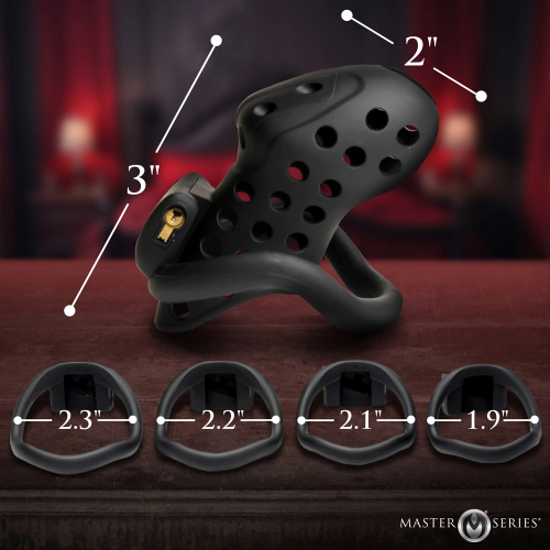 Lock Down Chastity Cage - Black  4