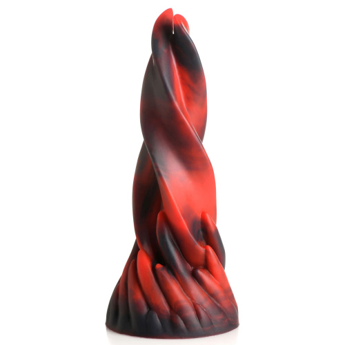Hell Kiss Twisted Tongues Silicone Dildo - Red  4