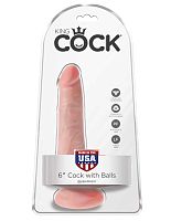 King Cock 6 Inch Cock With Balls - Light