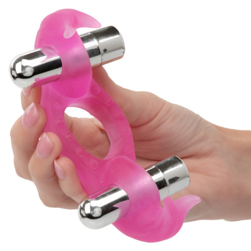 Silicone Triple Orgasm Erection Enhancer Pink Rechargeable  4
