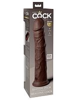 King Cock Elite 11 Inch Silicone Dual Density Cock - Brown