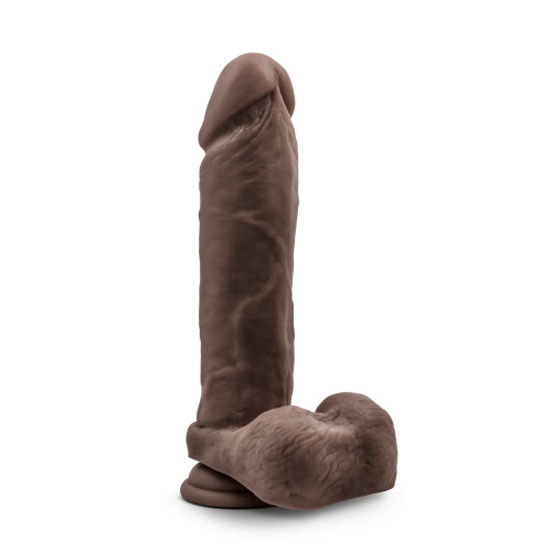 Au Natural - 9 Inch Dildo With Suction Cup -  Chocolate  3