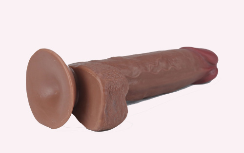Get Lucky 7.5 Inch Real Skin Dong - Light Brown  4