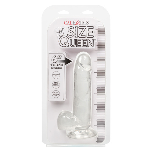 Size Queen 6 inch/15.25 Cm - Clear  2
