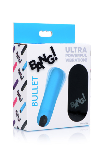 Bang Vibrating Bullet With Remote Control - Blue  2