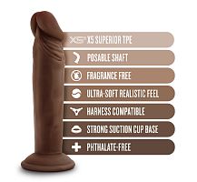 Dr. Skin Plus - 6 Inch Posable Dildo - Chocolate