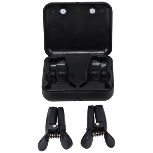 Merci - Vibro Grippers - Wireless Vibrating Nipple Clamps With Rechargeable Case - Black  3
