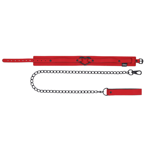 Amor Collar and Leash - Red  2