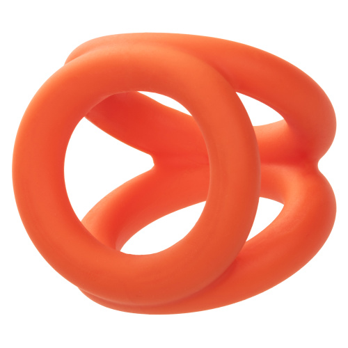 Alpha Liquid Silicone Tri-Ring - Orange Orange  5