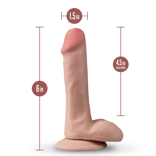 Dr. Skin Plus - 6 Inch Posable Dildo With Balls -  Vanilla  3