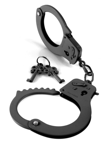 Fetish Fantasy Series Designer Metal Handcuffs - Black  2