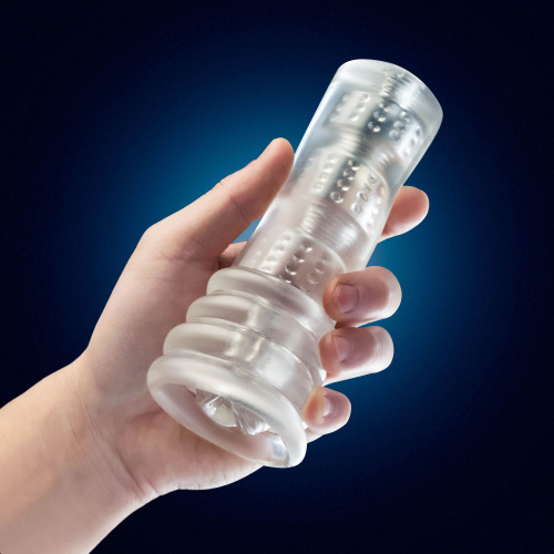 Rize - Luz - Glow in the Dark Self- Lubricating  Stroker - Clear  4