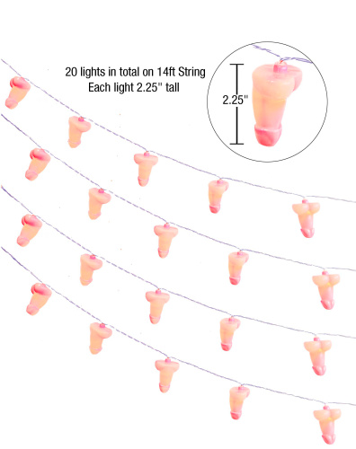 Glitterati Penis String Lights - 20 Lights  4