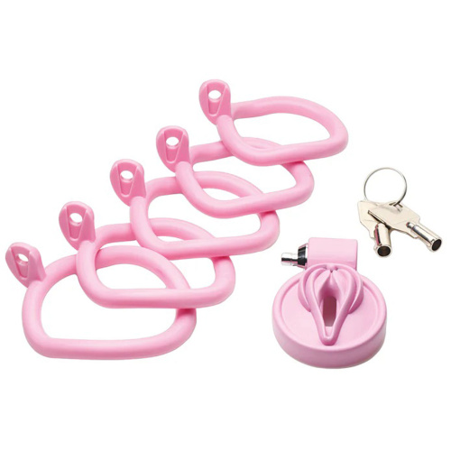 Pussification Vulva Chastity Cage - Pink  5
