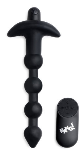 Bang - Vibrating Silicone Anal Beads and Remote Black  4