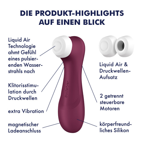 Satisfyer Pro 2 Generation 3 Liquid Air Technology - Red Wine  2