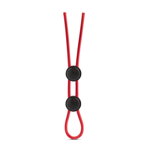Stay Hard - Silicone Double Loop Cock Ring  - Red  2