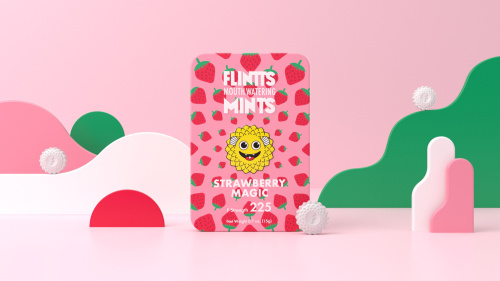 Flintts Mouth Watering Mints Strawberry Magic  -  F-Strength 225  4