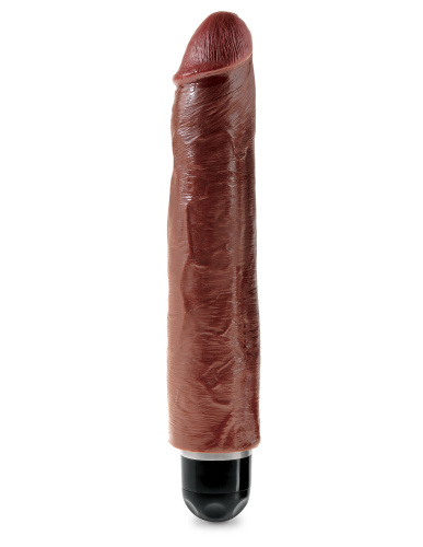 King Cock 10 Inch Vibrating Stiffy Brown  2