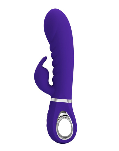 Prescott Super Soft Rabbit Silicone Vibrator - Purple  3