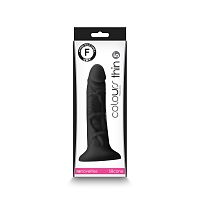 Colours - Pleasures - Thin 5 Inch Dildo - Black