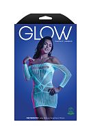 Ascension Long Sleeve Seamless Dress - One Size - White/blue