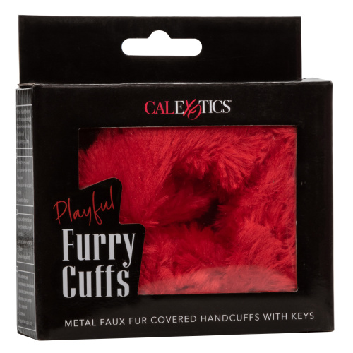 Playful Furry Cuffs - Red  2