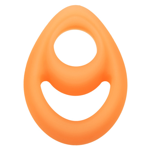 Alpha Glow-in-the-Dark Liquid Silicone Teardrop Ring - Orange  4
