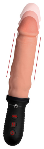 8x Auto Pounder Vibrating and Thrusting Dildo With Handle - Flesh  5