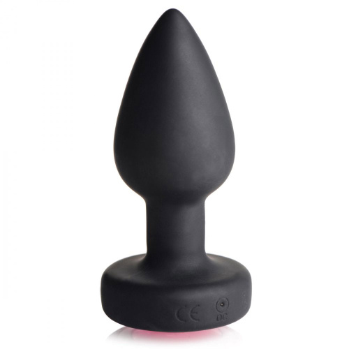 28x Silicone Vibrating Pink Gem Anal Plug With  Remote - Small  3