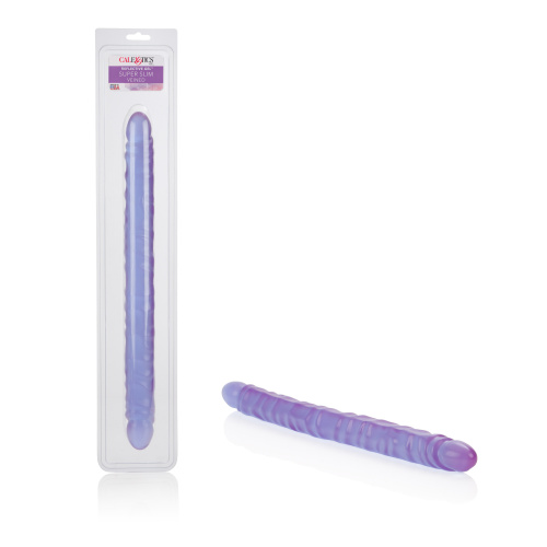 Slim Jim Duo 17 Inches Veined Super Slim Dong - Purple  3