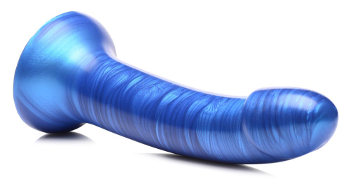 G-Tastic 7 Inch Metallic Silicone Dildo - Blue  3