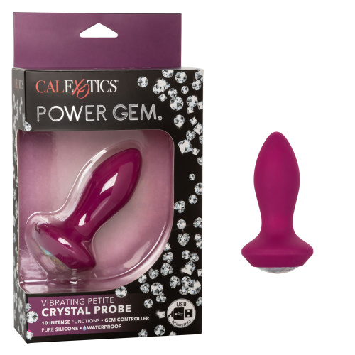 Power Gem Vibrating Petite Crystal Probe - Purple  2