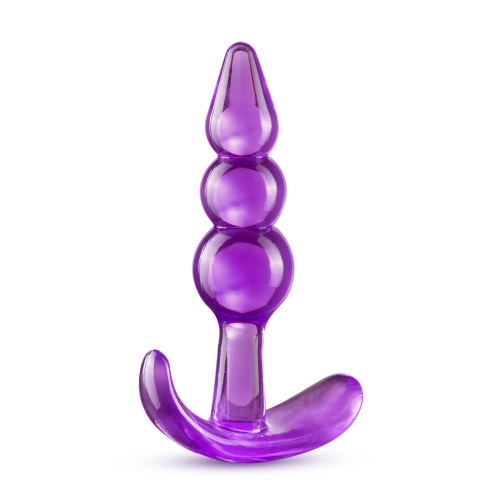 B Yours - Triple Bead Anal Plug - Purple  3