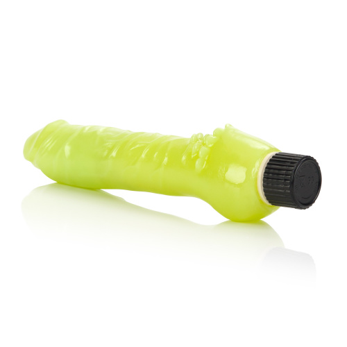 Glow-in-the-Dark Jelly Penis Vibe 7 Inches - Green  2
