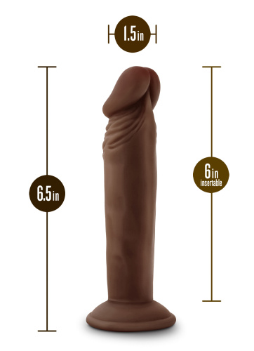 Dr. Skin Plus - 6 Inch Posable Dildo - Chocolate  2