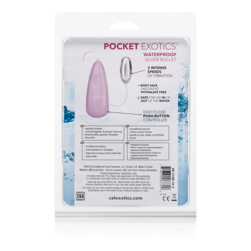 Pocket Exotics Waterproof Silver Bullet - Pink  2
