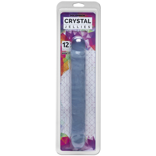 Crystal Jellies Jr Double Dong 12 Inch - Clear  2