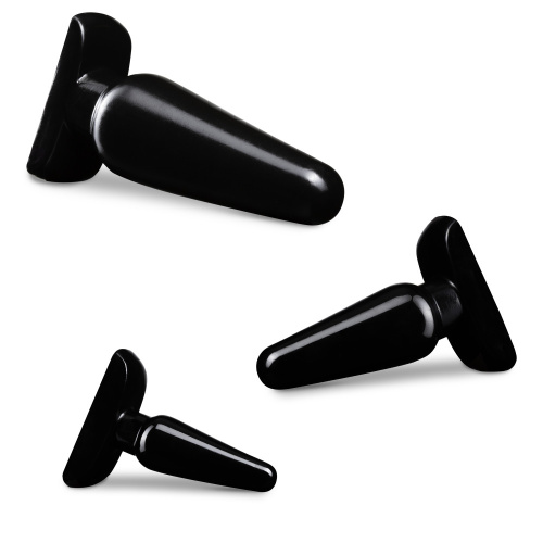 Anal Adventures - Basic Plug Kit - Black  3